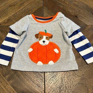 Boden Dog in Pumpkin Layered Tee
